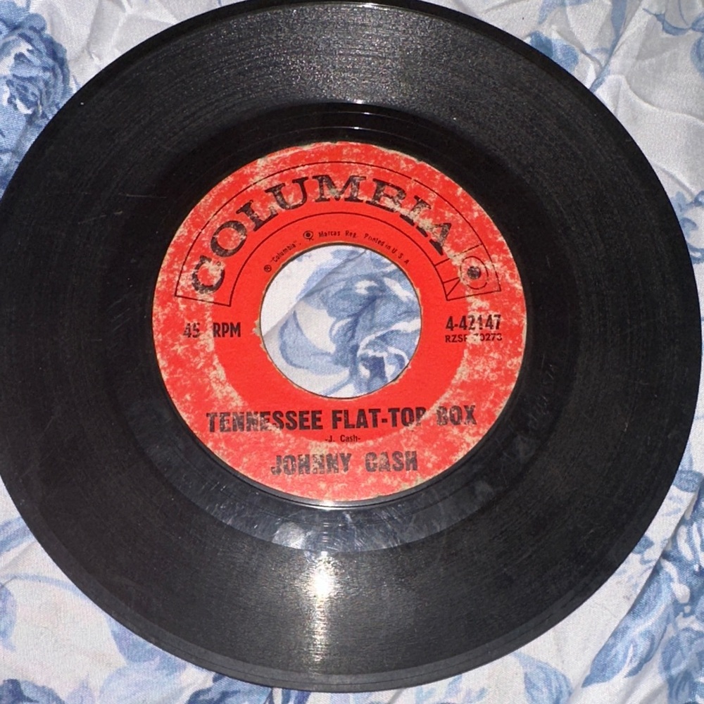 Columbia Black Vinyl Record with Red Label